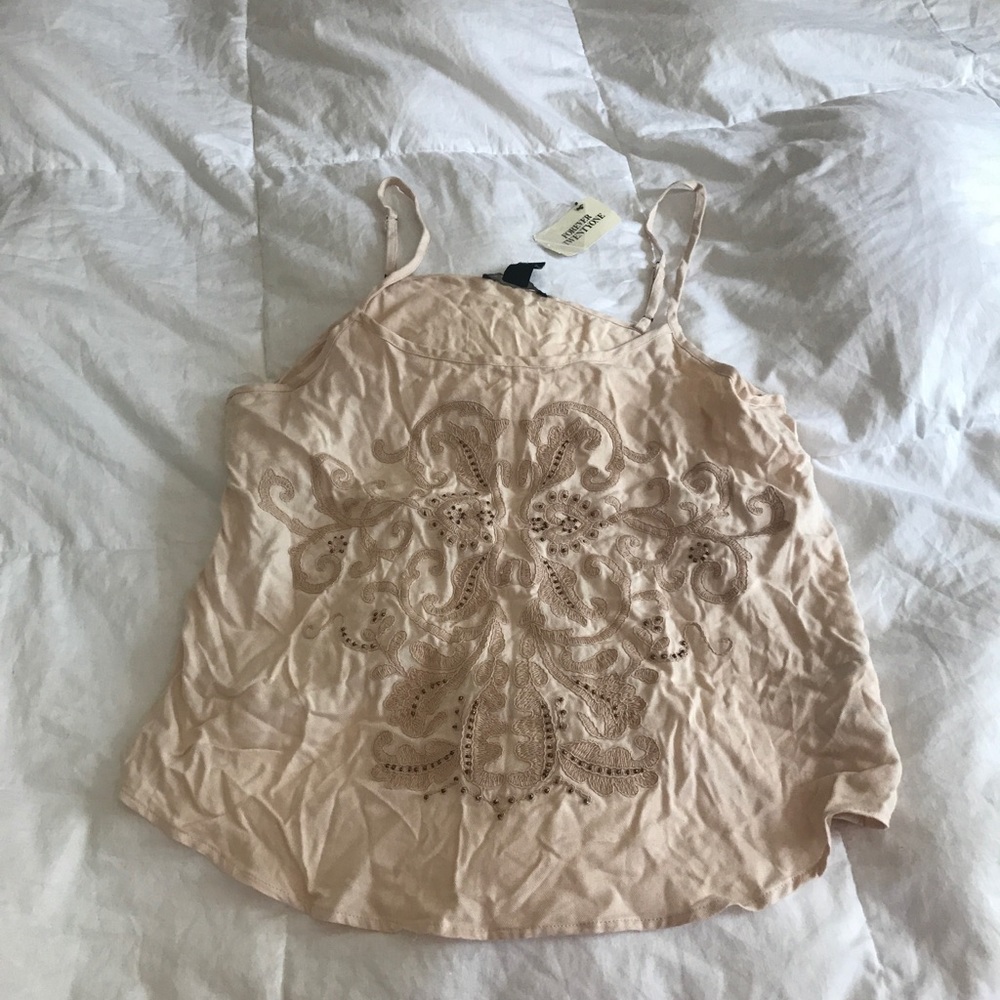 Cream beaded top